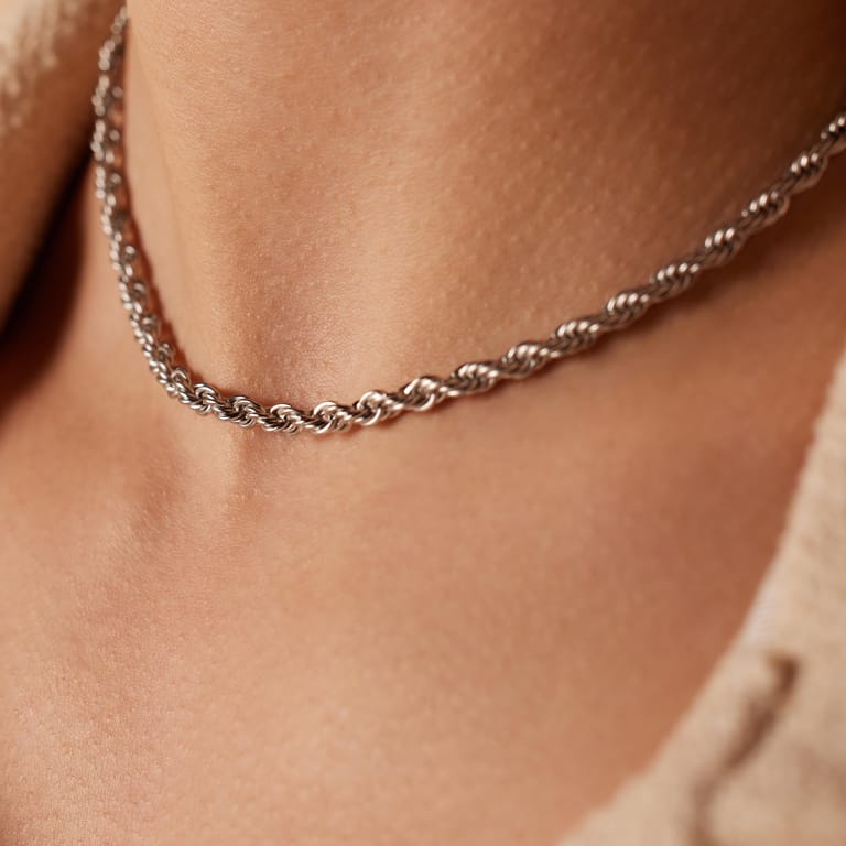 Stalen schakelketting 3mm voor dames