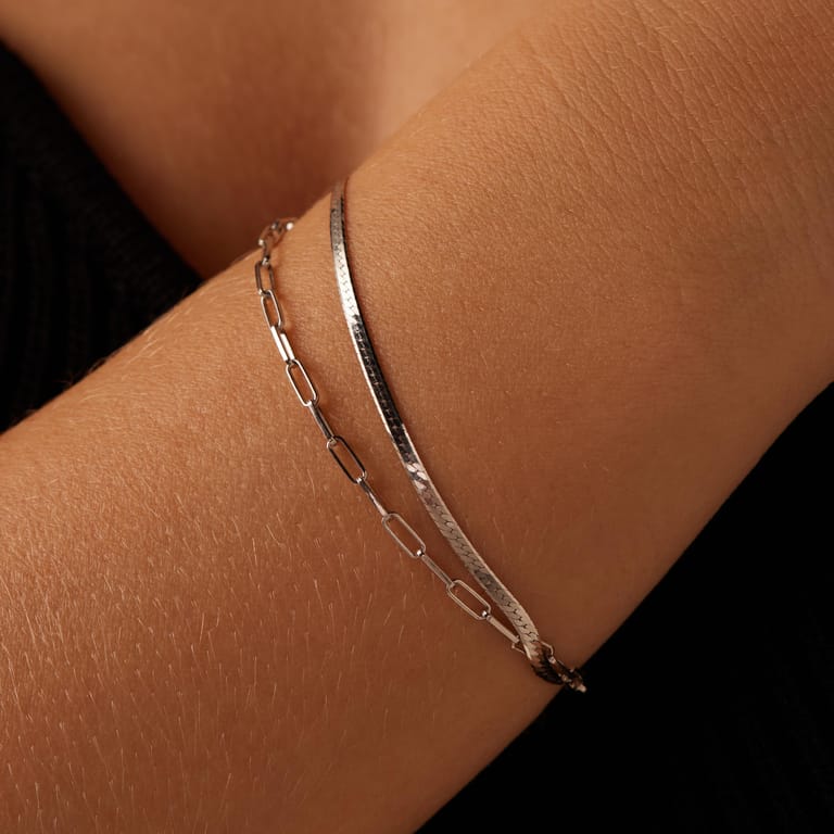 Armband aus 925er Silber, doppelreihig