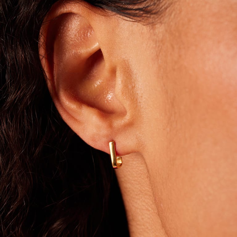 Zilveren goldplated oorknoppen voor dames