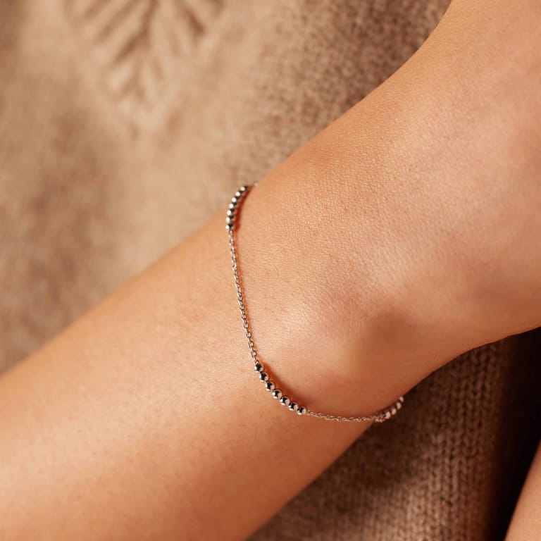 Armband aus 925er Silber, kleine Kugeln