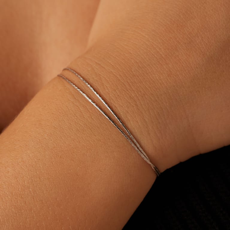 Armband aus 925er Silber, doppelreihig