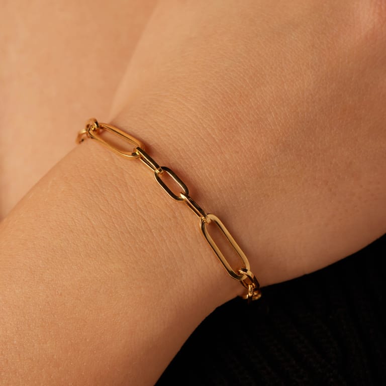 Zilveren goldplated armband voor dames