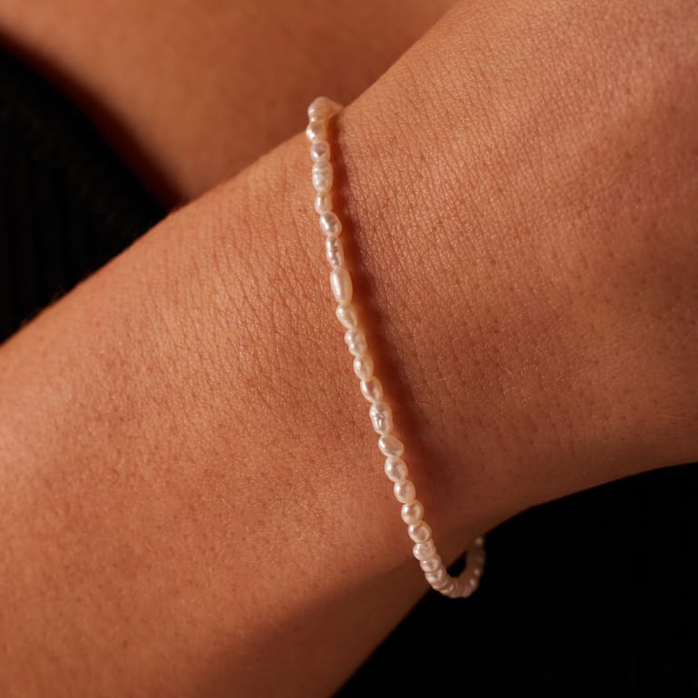 Armband, 925 Silber, Süßwasserperle