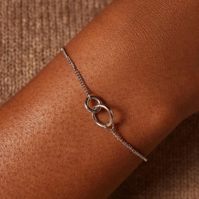 Stalen armbanden Moeder/Dochter 2 cirkels