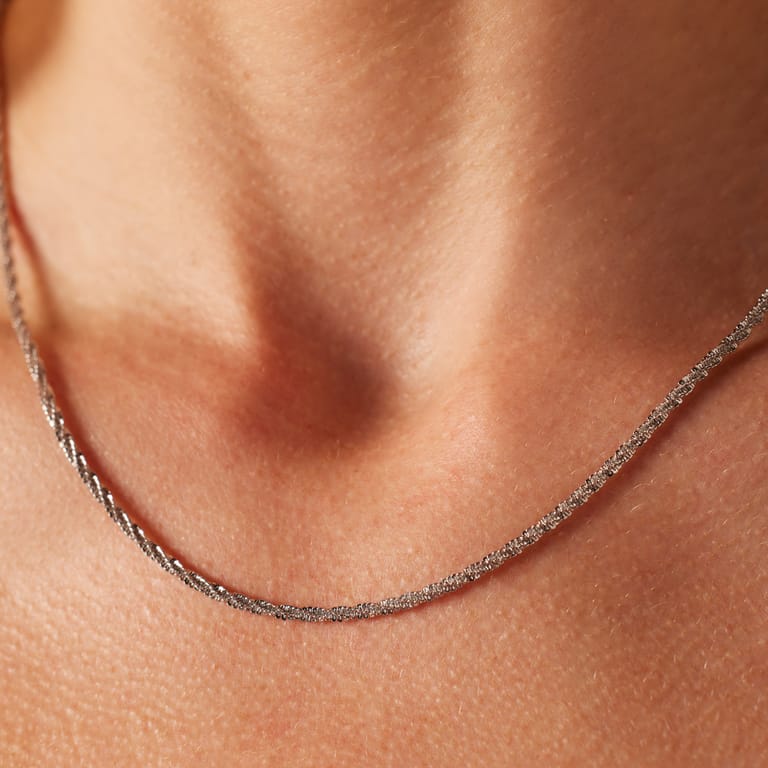 Myla stalen ketting met schakel gedraaid voor dames