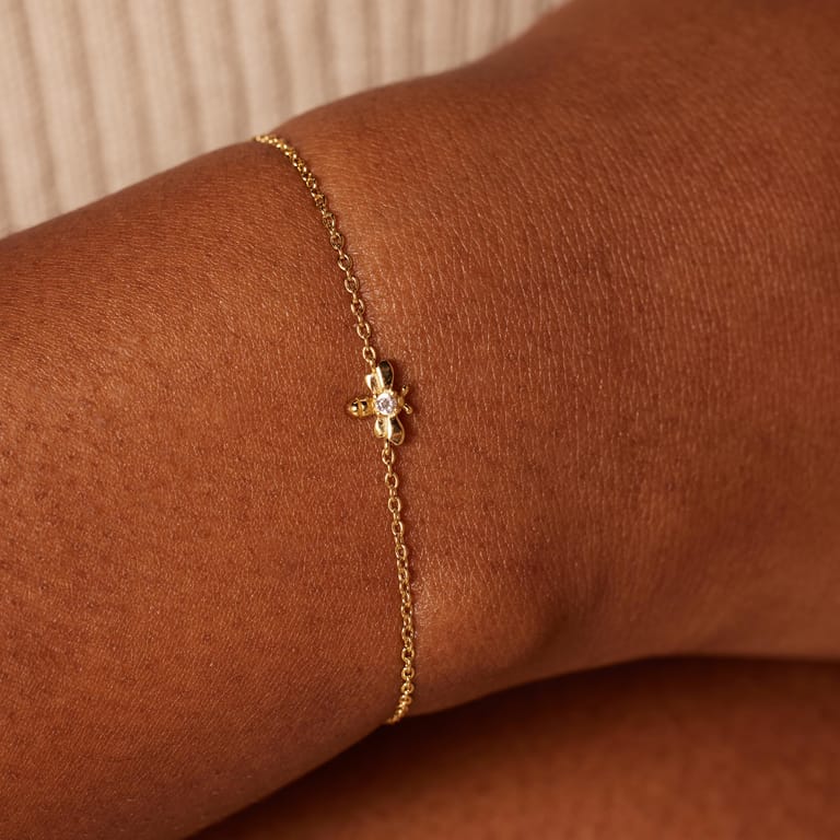 Zilveren goldplated armband voor dames