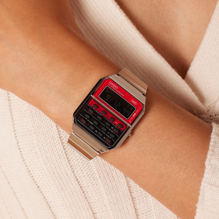 Casio Armbanduhr mitTaschenrechnerfunktion, CA-500WE-4BEF