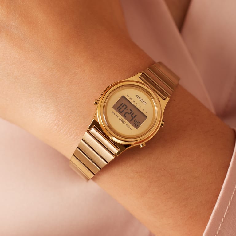 Casio Retro Damenarmbanduhr goldfarben LA700WEG-9AEF