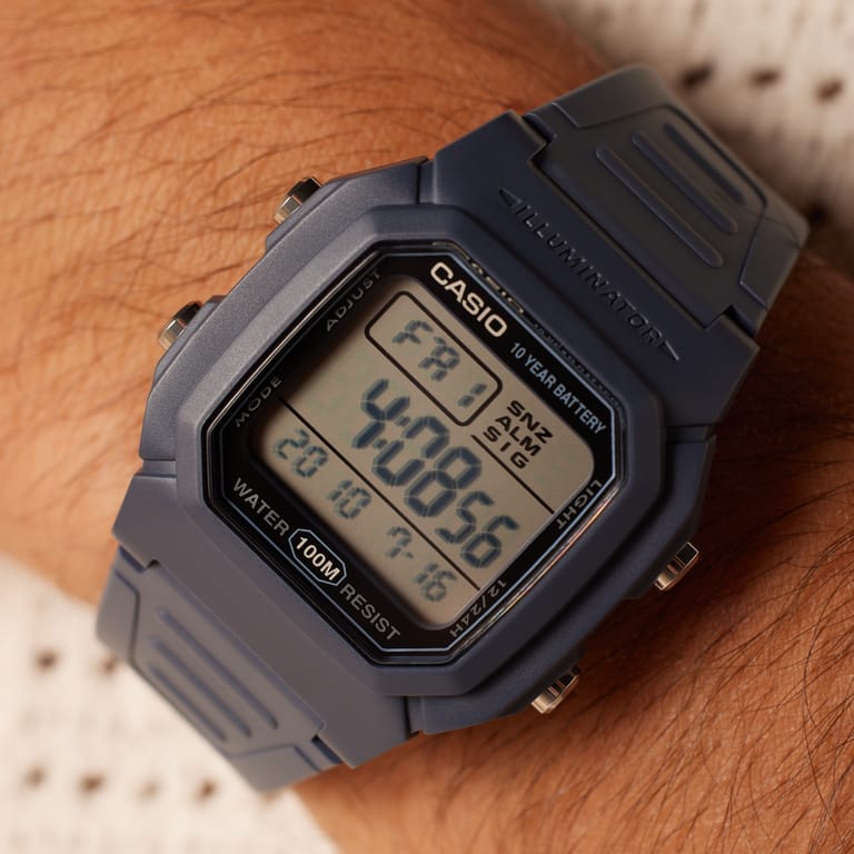 Casio digitale Armbanduhr, Blau, W-800H-2AVES
