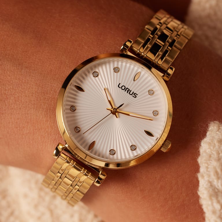 Lorus Damenuhr, Edelstahl, Gold, RG266XX9