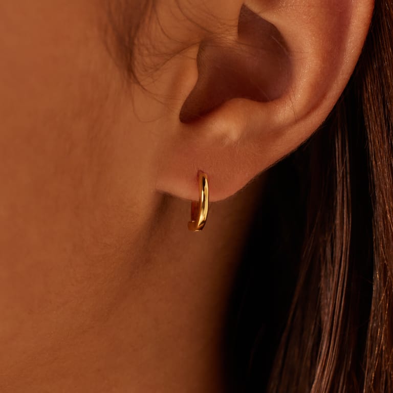 Zilveren goldplated kinderoorringen
