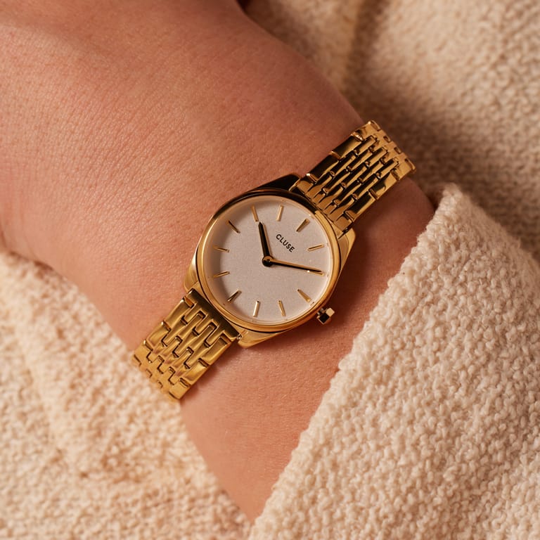 CLUSE - Féroce Mini stalen dameshorloge goldplated