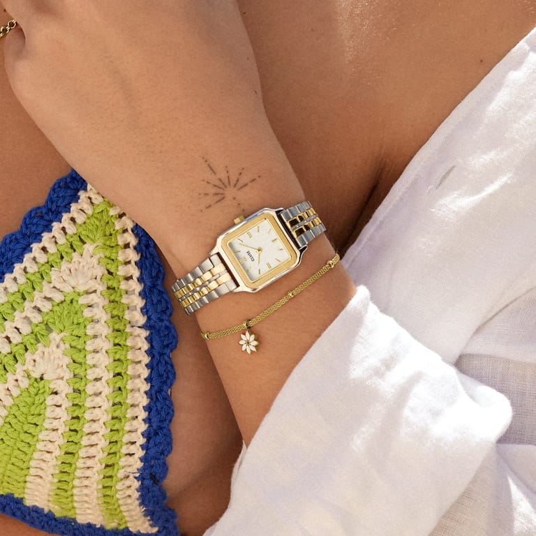 CLUSE - Gracieuse Petite horloge bicolor stainless steel