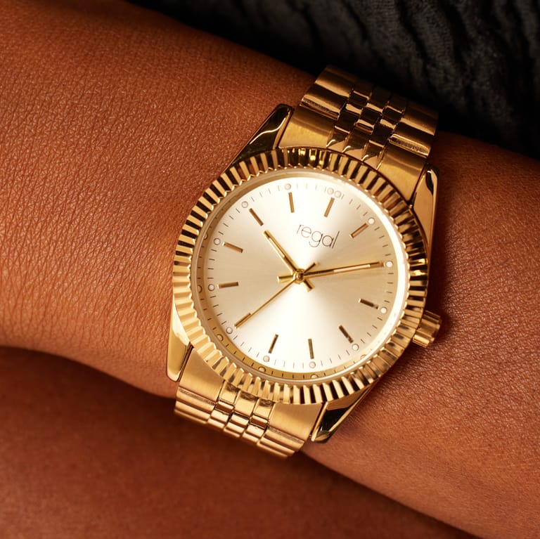 Regal Damen-Armbanduhr, Gold, mit toller Verarbeitung