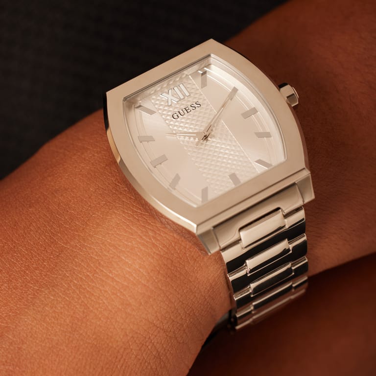Guess Armbanduhr für Herren aus Edelstahl, PUNCTUAL, GW0705G1