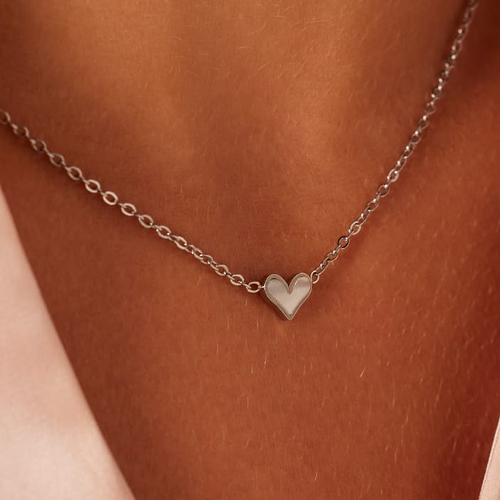 Myla stalen ketting met hart voor dames
