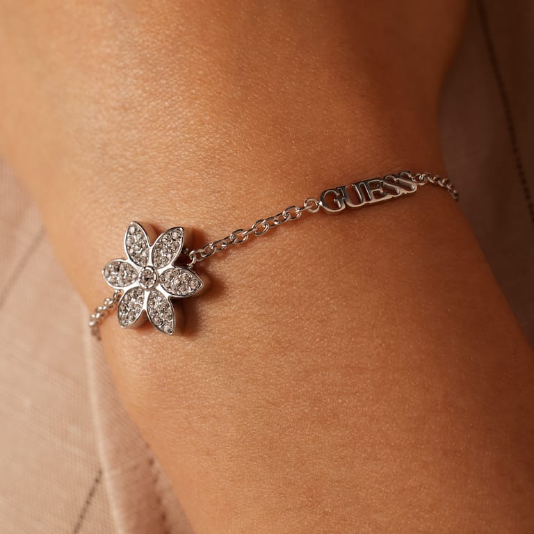 Guess Armband aus Edelstahl, WHITE LOTUS