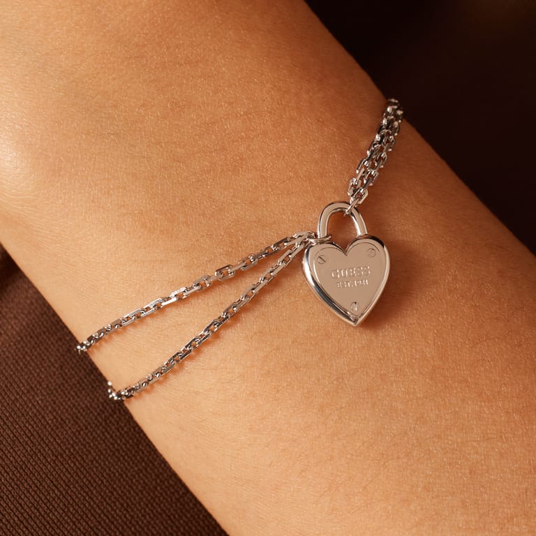 Guess stainless steel goldplated fantasiearmband voor dames