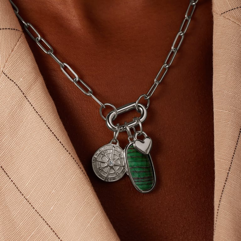Charm aus Edelstahl, Kompass