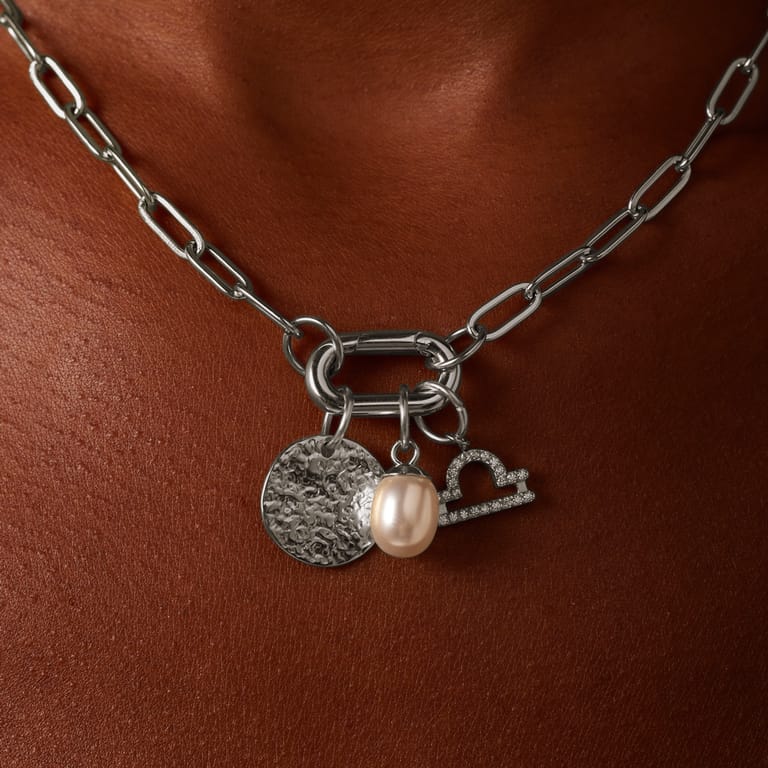 Charm aus Edelstahl, Münze