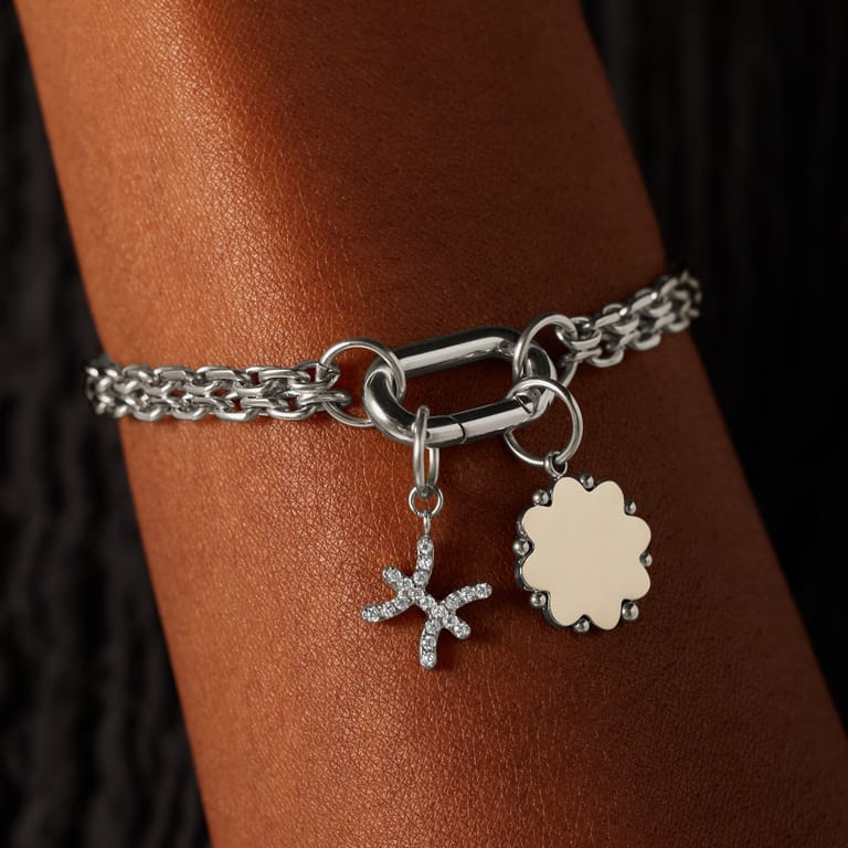 Charm aus Edelstahl, Fische