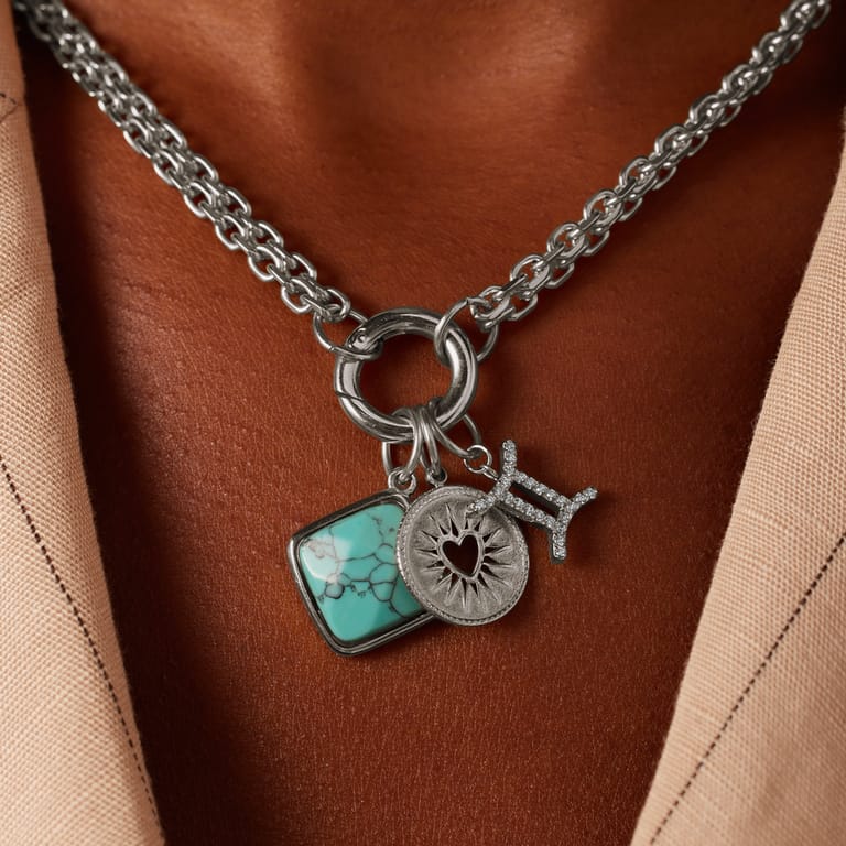 Charm aus Edelstahl, Zwilling