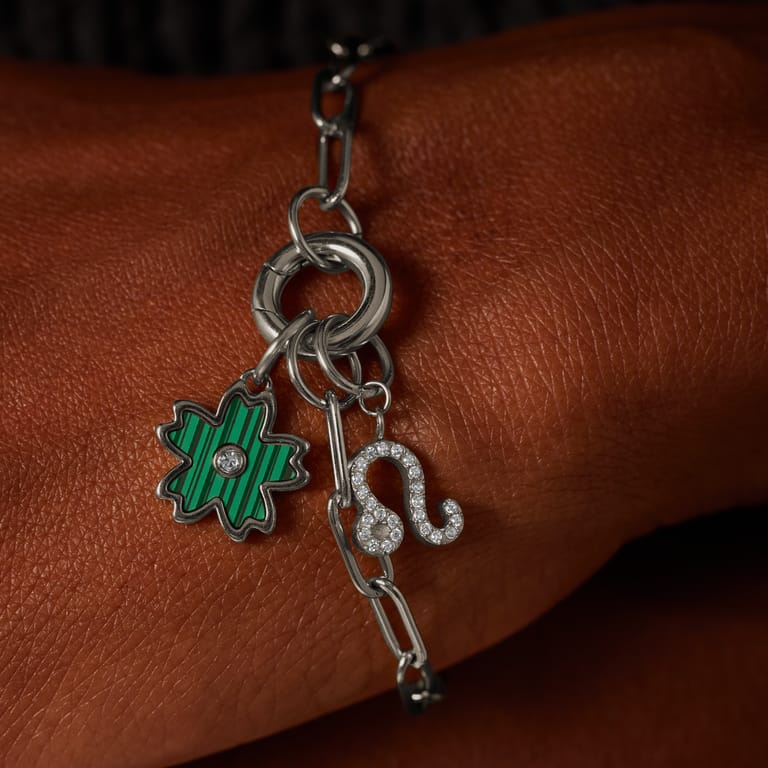 Charm aus Edelstahl, Löwe