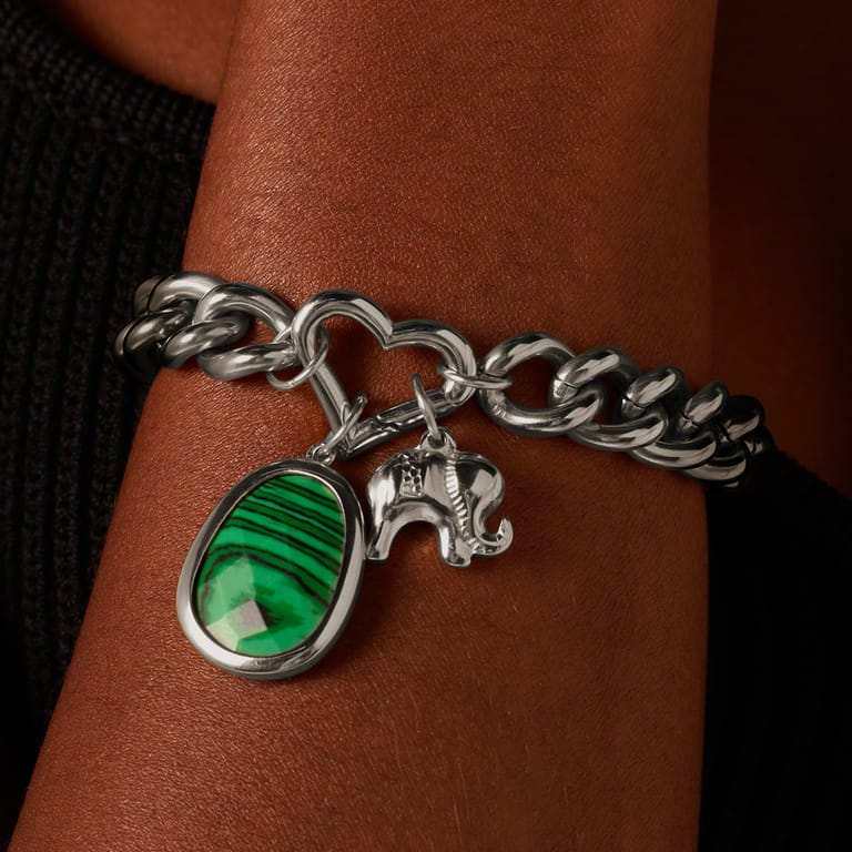 Charm aus Edelstahl, Elefant