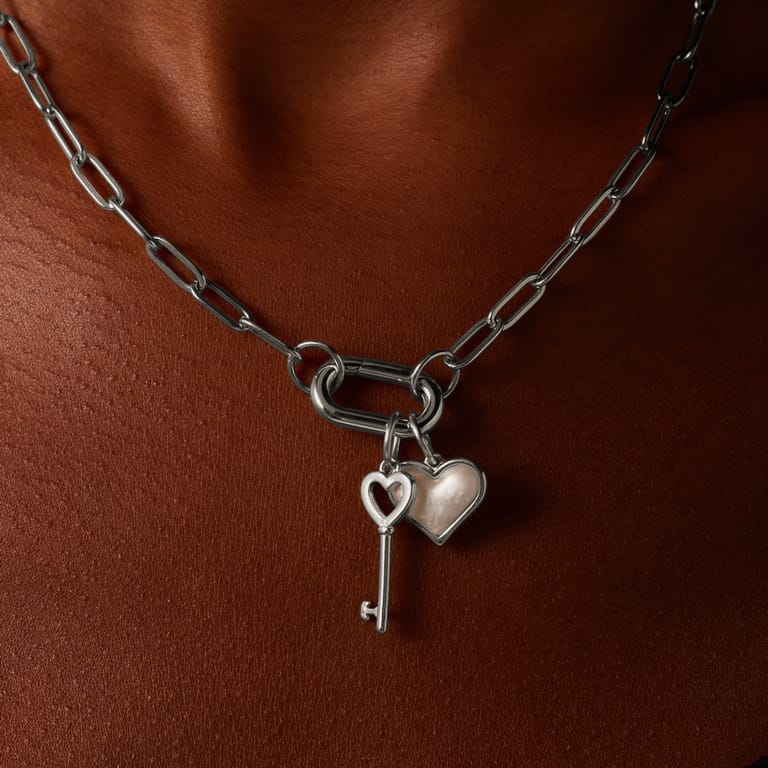 Charm aus Edelstahl, Herz