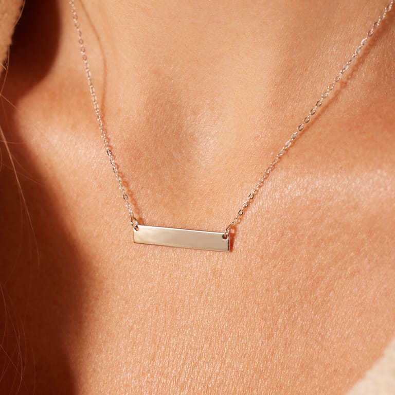 Zilveren ketting bar