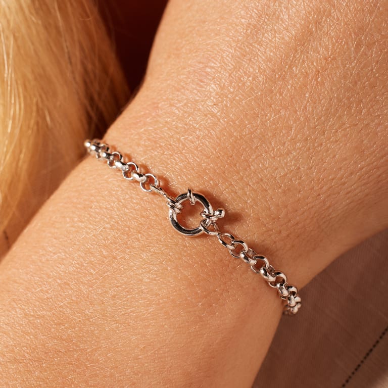 Armband aus 925er Silber, Jasseron-Glied