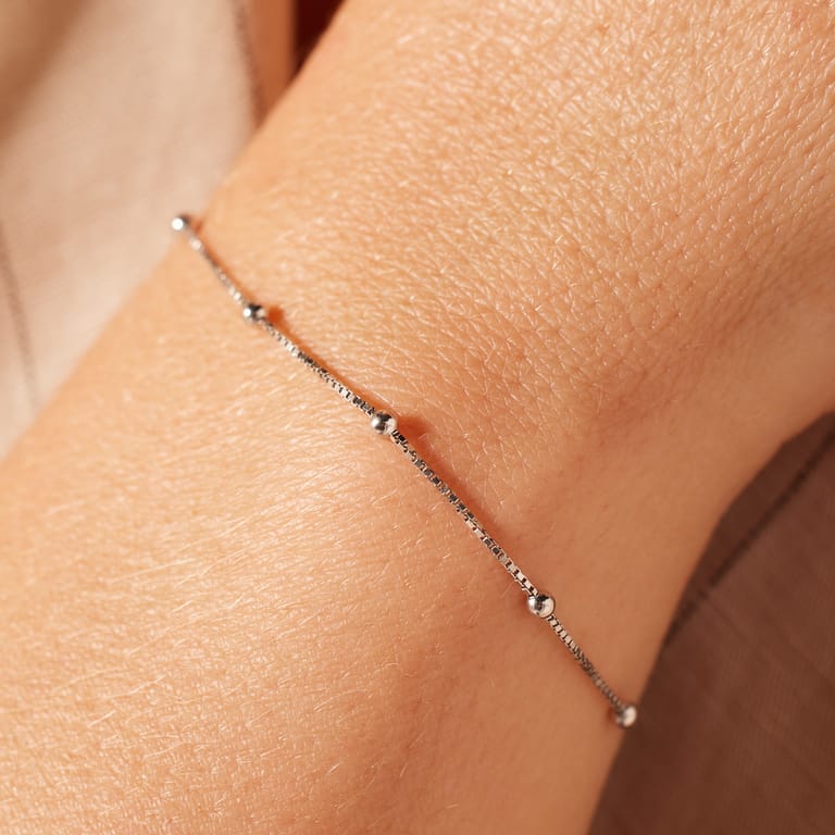 Armband aus 925er Silber, venezianische Kugel