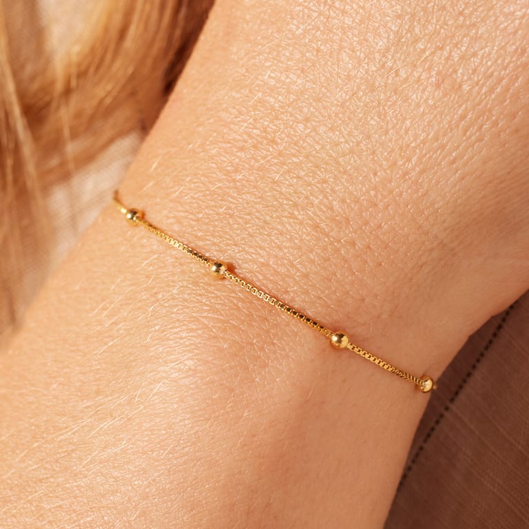 Zilveren goldplated fantasiearmband voor dames