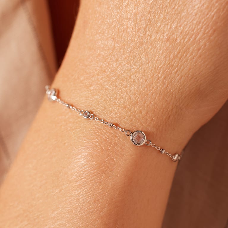 Zilveren armband zirkonia