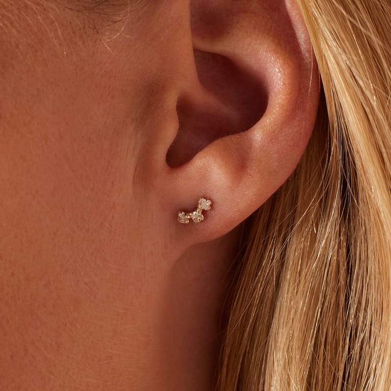 Ohrringe aus 375er Gold mit Zirkonia