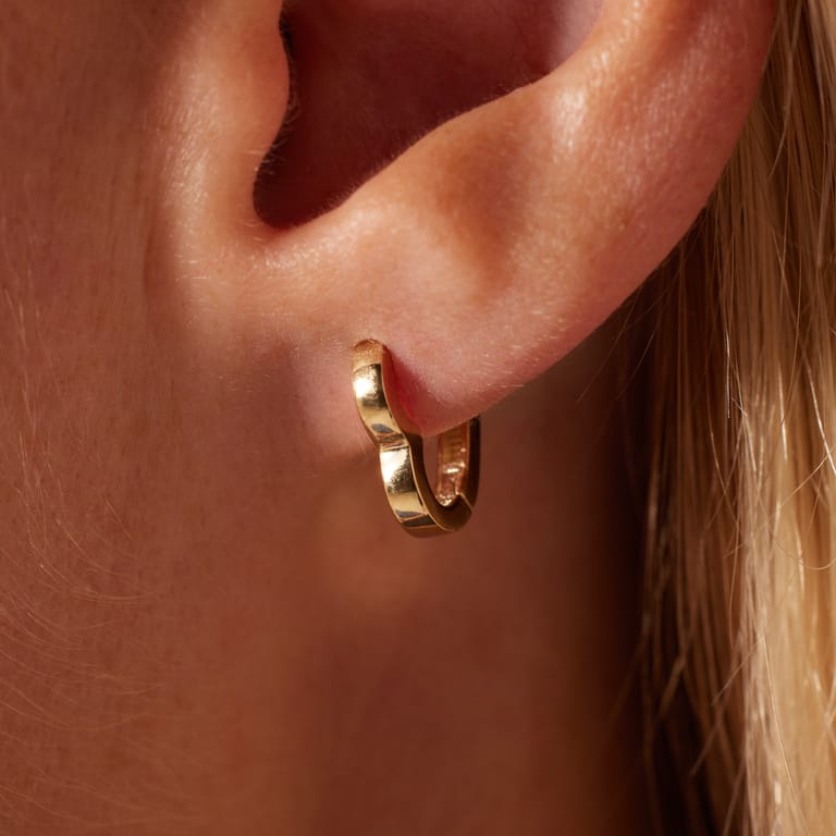 Ohrringe aus 375er Gold, Herz