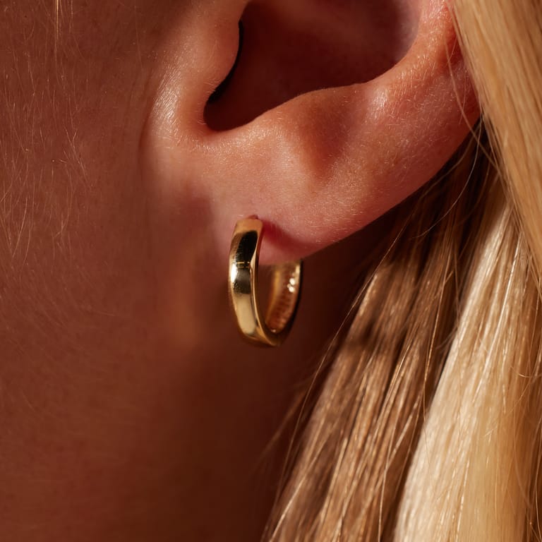 14 karaat gouden oorringen 12,5mm