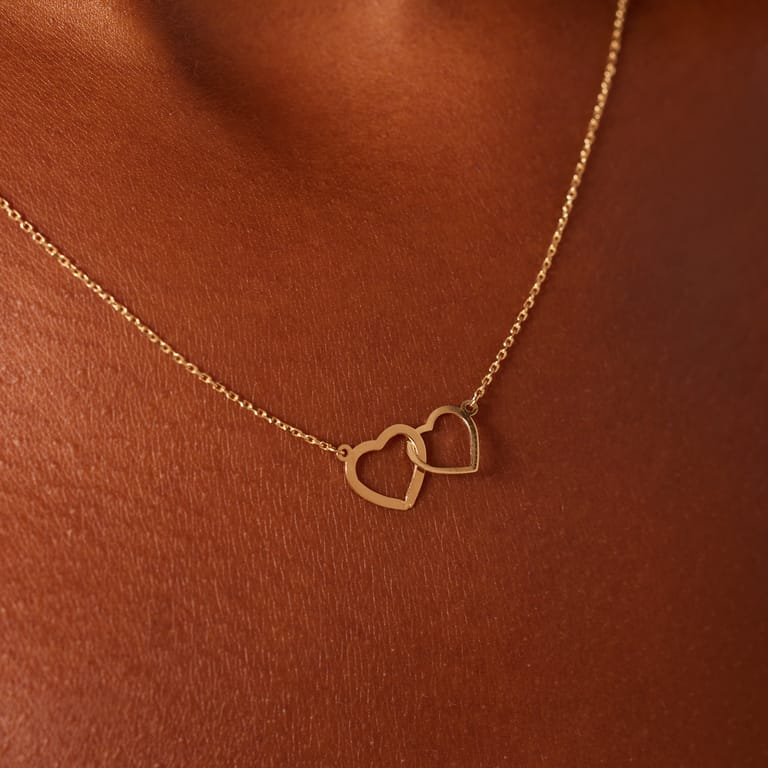 9 karaat ketting hart