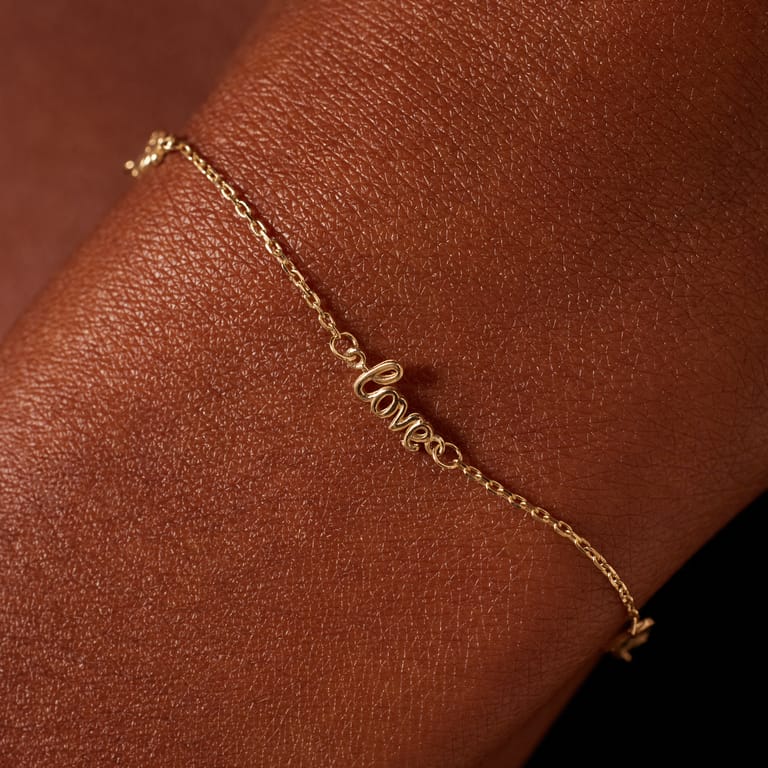 9 karaat armband love