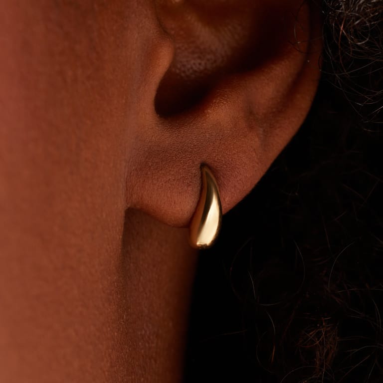 Ohrring aus 585er Gold, Tropfen