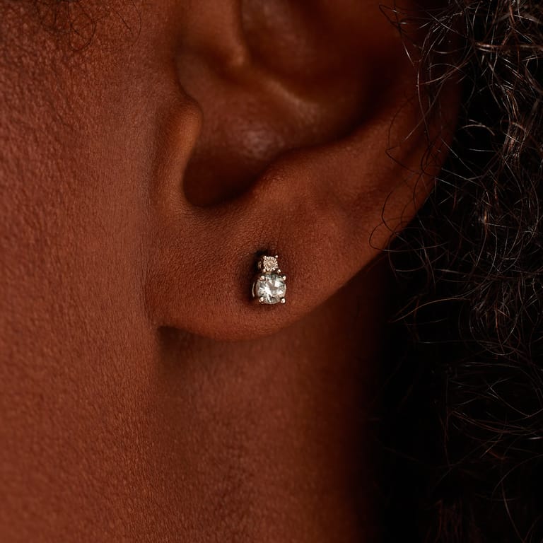 Ohrringe aus 585er Weißgold, Diamant (0,35 ct)