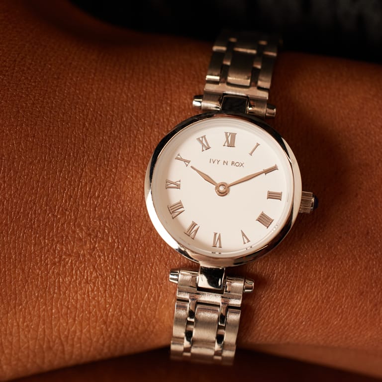 IVY N ROX stalen horloge met romeinse cijfers