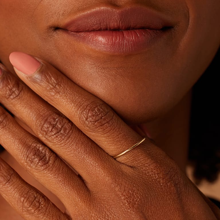 14 Karat Gelbgoldring schmal