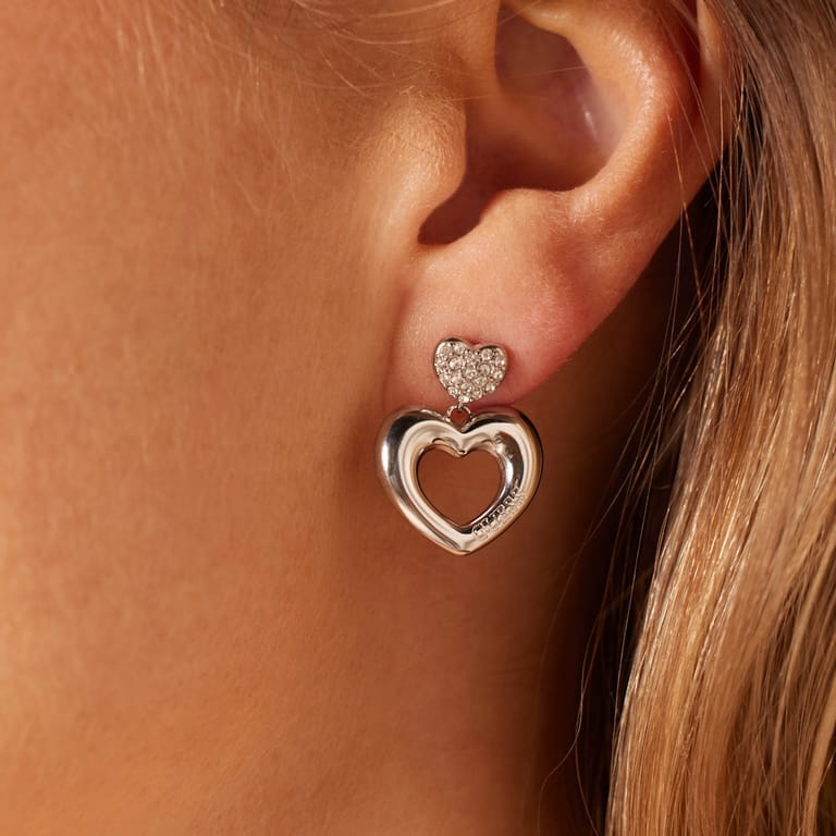 Guess Stalen Ohrstecker CRAZY IN LOVE