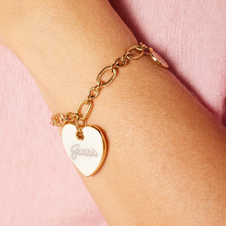 Guess stainless steel goldplated armband bedelarmband voor dames