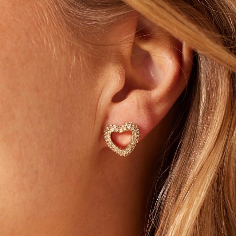 Guess stainless steel goldplated oorbellen BELOVED