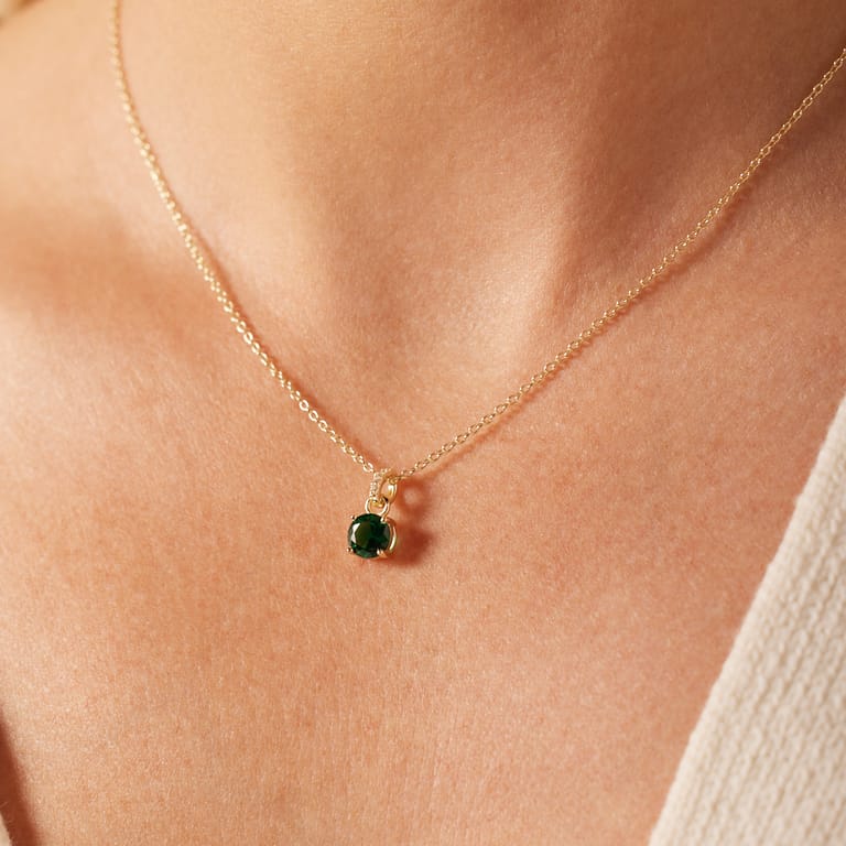 Zilveren goldplated ketting met hanger voor dames