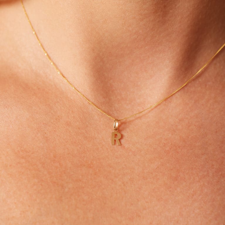 14 karaat gouden letter hanger alfabet