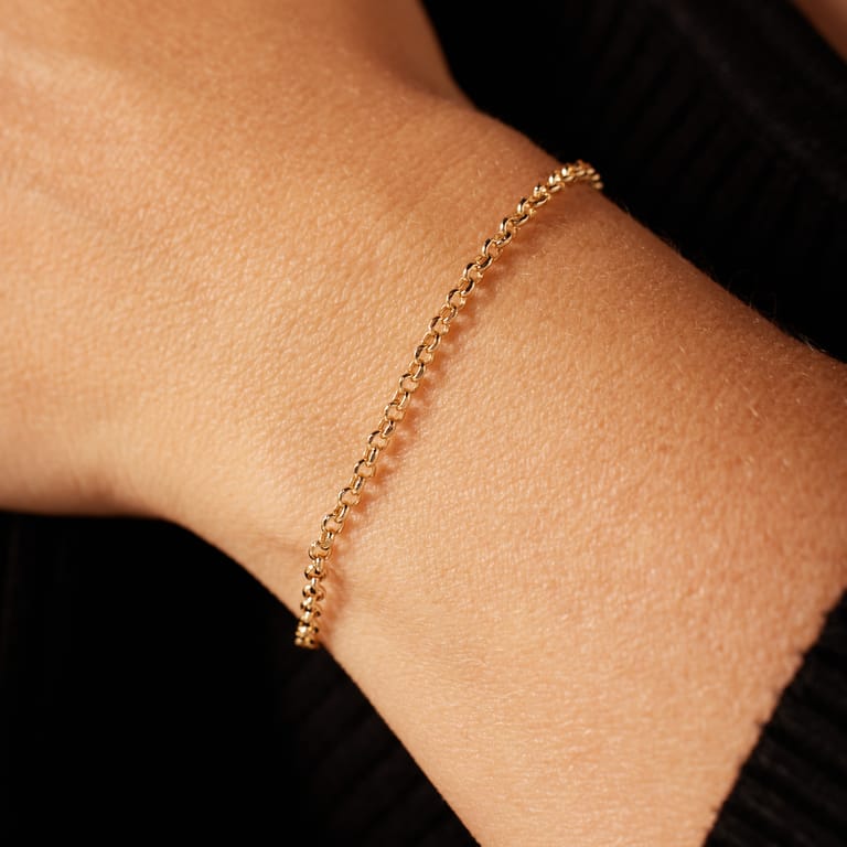 14 karaat geelgouden armband jasseron schakel