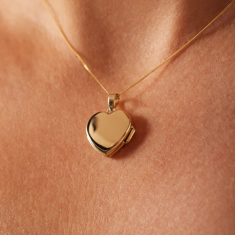 9 Karat Anhänger Herz Medaillon